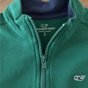 Vineyard Vines Boys Quarter-Zip Green Small 8-10